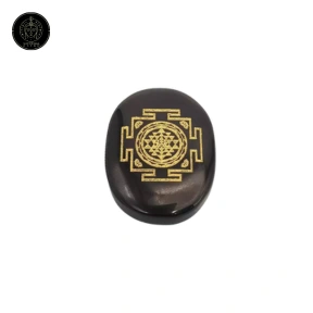 Black Agate Shree Yantra Coin